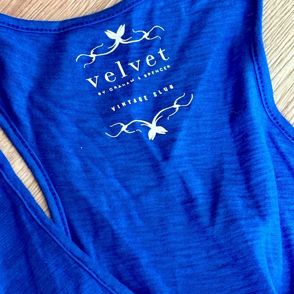 EUC Maxi Racerback Dress - Velvet by Graham - Royal Blue - Size M - Picture 3 of 5